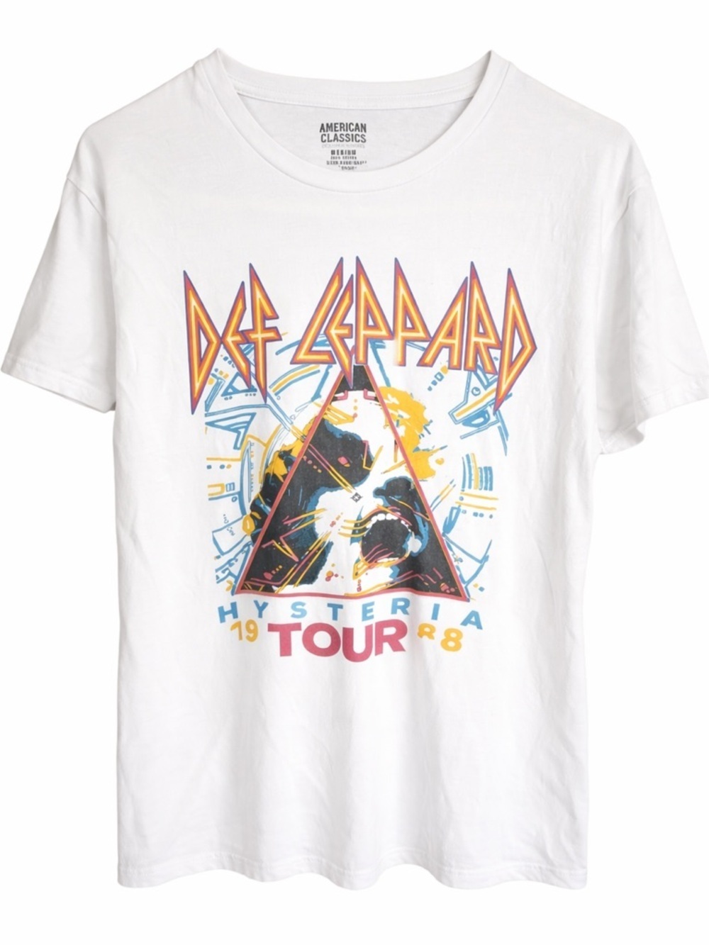 Def Leppard Hysteria Tour Graphic Tee - White
